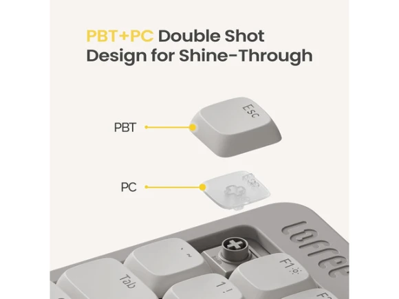 Low-Profile Mechanical Keyboard, 84 Keys, 75% Layout — Bluetooth Keyboard, VINIUSIKI