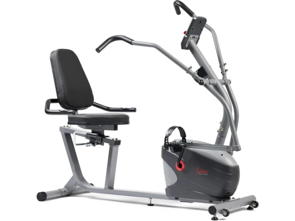 Recumbent Exercise Bike — Connected Equipment, Sunny Health & Fitness