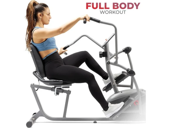 Recumbent Exercise Bike — Connected Equipment, Sunny Health & Fitness
