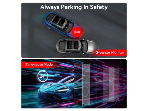 4K Front and 1080P Rear Dash Camera with 64GB SD Card — Dash Cam, REDTIGER