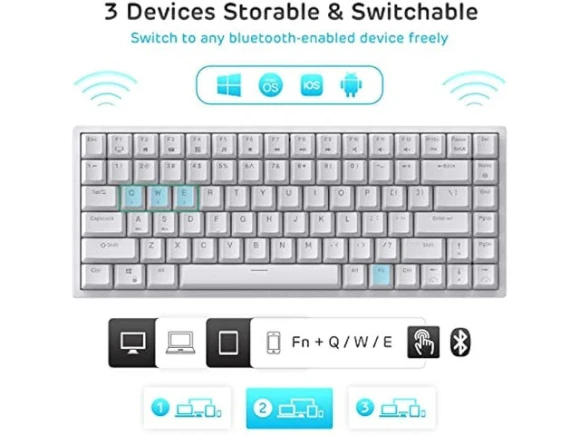 75% Mechanical Keyboard — Bluetooth Keyboard, RK ROYAL KLUDGE