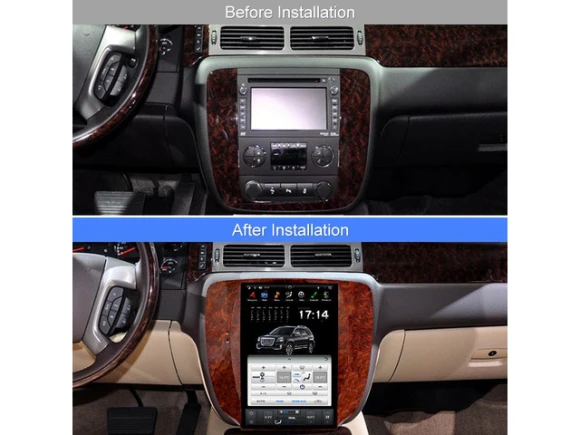 Android Car Stereo for GMC Yukon 2007–2012 / Chevy Tahoe Silverado 2007–2012, Black — Car Infotainment System, KSPIV