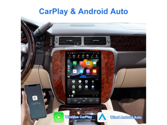 Android Car Stereo for GMC Yukon 2007–2012 / Chevy Tahoe Silverado 2007–2012, Black — Car Infotainment System, KSPIV