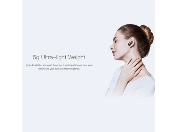 Black Wireless Bluetooth Earphone — Wireless Earbuds, QCY