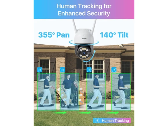 Outdoor WiFi Pan-Tilt Security Camera — Security Camera, ZOSI