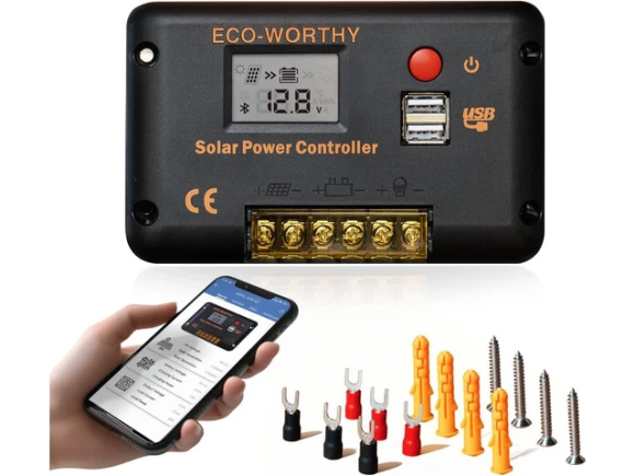 30A PWM Solar Charge Controller, 12/24V — Solar Charge Controller, ECO-WORTHY