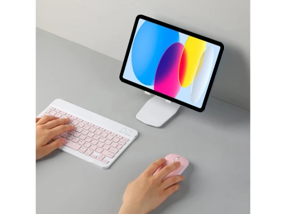 Bluetooth Keyboard and Mouse Combo, Pink — Bluetooth Keyboard, TOOYA