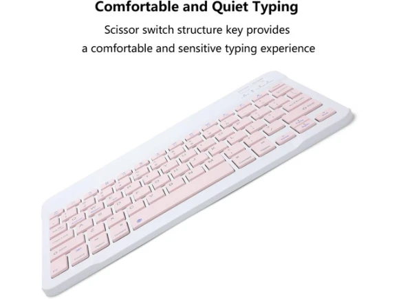 Bluetooth Keyboard and Mouse Combo, Pink — Bluetooth Keyboard, TOOYA