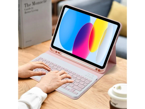 Bluetooth Keyboard and Mouse Combo, Pink — Bluetooth Keyboard, TOOYA