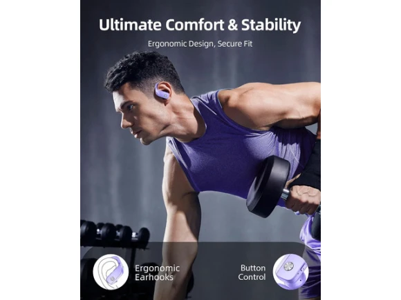 Purple Wireless Earbuds — Wireless Earbuds, TOOYA