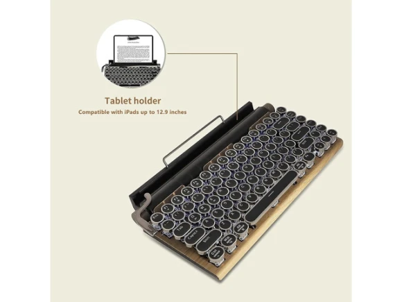 Typewriter-Style Retro Mechanical Keyboard — Bluetooth Keyboard, TOOYA