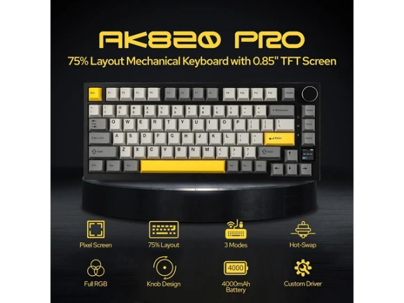Wireless mechanical keyboard, 75%, Gift Switch — Bluetooth Keyboard, EPOMAKER Ajazz