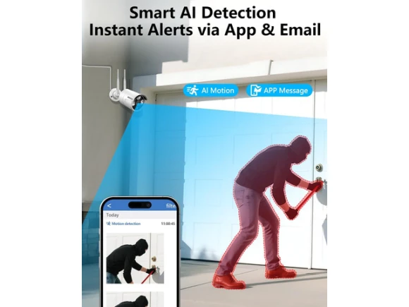 Wireless WiFi Outdoor Security Camera System — Security Camera, TOOYA