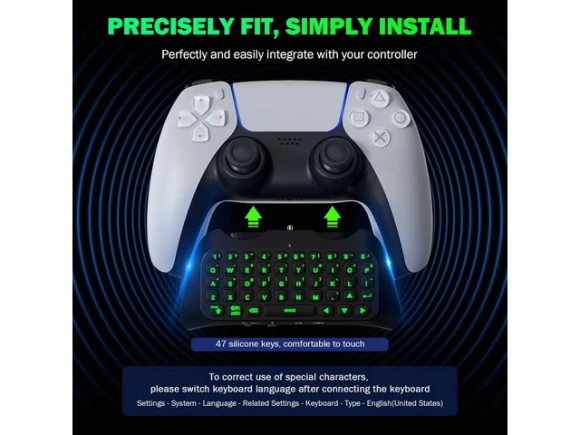 Bluetooth Wireless Mini Keypad for PS5 Controller — Bluetooth Keyboard, MoKo
