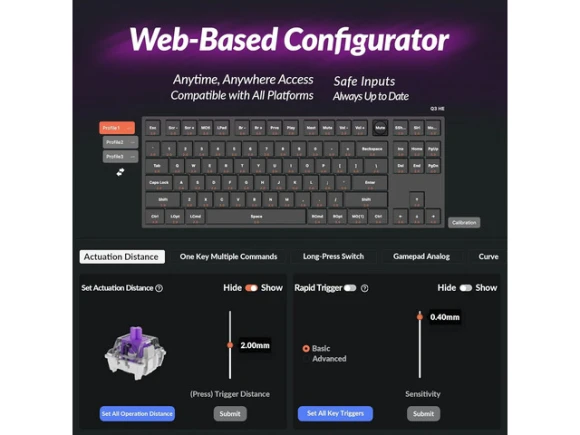 Carbon Black mechanical keyboard — Bluetooth Keyboard, Keychron