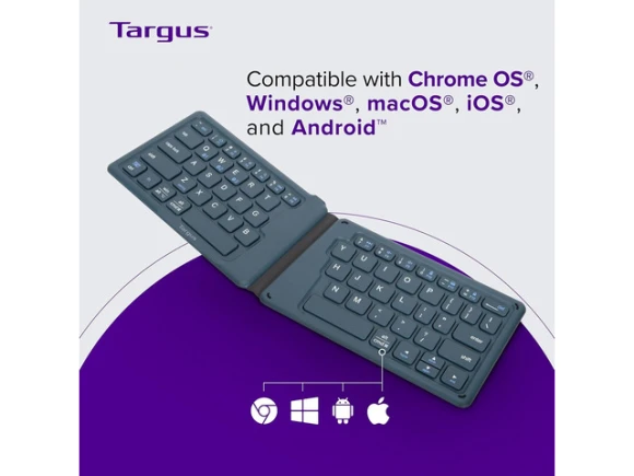 Foldable Pocket-Sized Split Ergonomic Keyboard — Bluetooth Keyboard, Targus