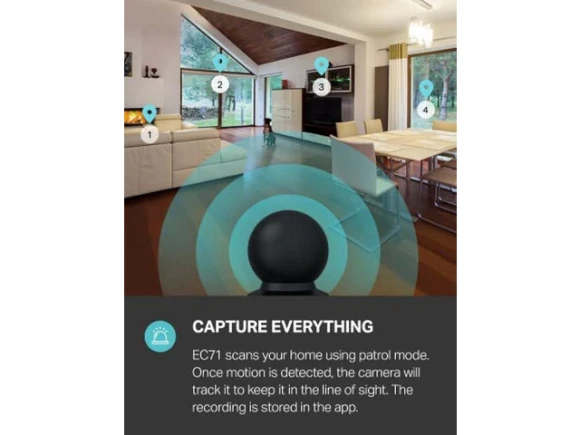 Indoor Pan-Tilt Security Camera — Security Camera, Kasa Smart