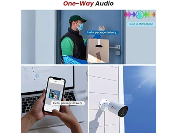 White PoE Surveillance Camera — Security Camera, Anpviz