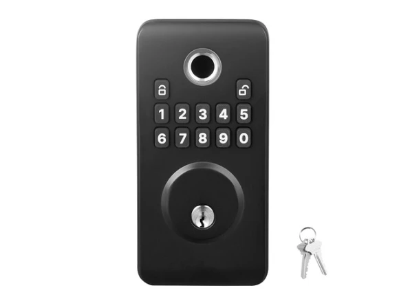 Fingerprint Door Lock, Matte Black — Smart Lock, VEVOR