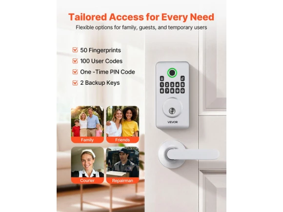 Fingerprint Door Lock Set — Smart Lock, VEVOR