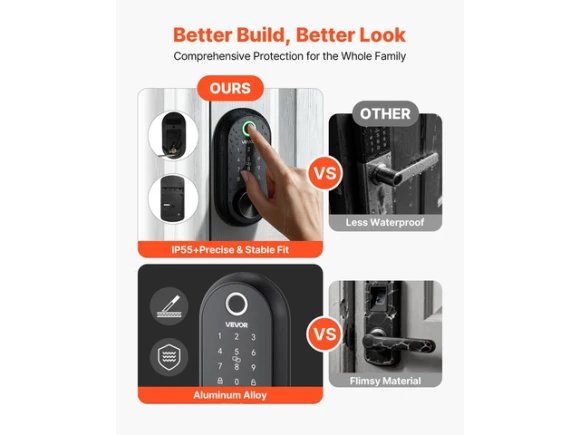 Fingerprint Door Lock — Smart Lock, VEVOR