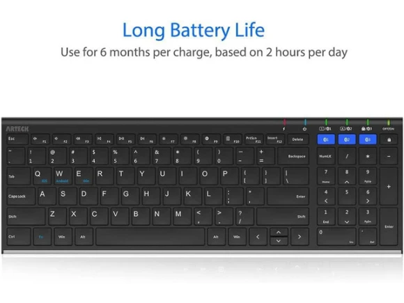 Full-Size Bluetooth Keyboard — Bluetooth Keyboard, Arteck