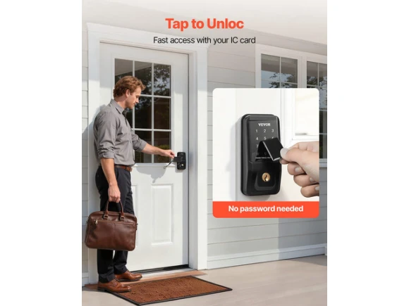 Touchpad Electronic Deadbolt Door Lock — Smart Lock, VEVOR
