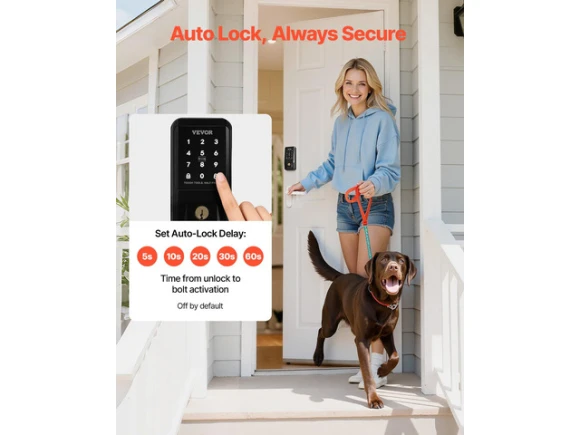 Touchpad Electronic Deadbolt Door Lock — Smart Lock, VEVOR