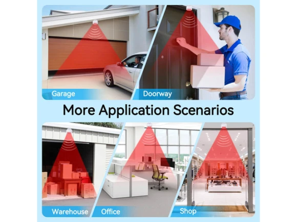 Motion Sensor Alarm, 3 Sensors and 1 Receiver — Motion Sensor, Generic Logic, Inc.
