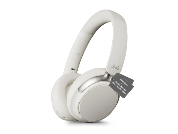 Over-ear hybrid active noise cancelling headphones, White — Wireless Earbuds, Generic Logic, Inc.