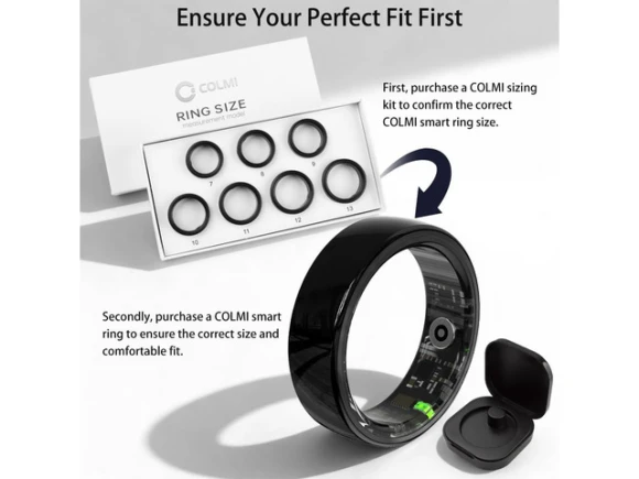 Smart Ring, Black Ceramic, Size 8# — Smart Ring, Generic Logic, Inc.