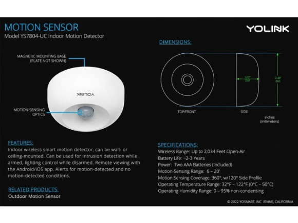 Indoor Motion Sensor — Motion Sensor, Generic Logic, Inc.