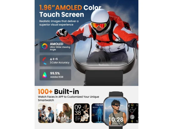 Smartwatch with 1.96-inch AMOLED display — Smart Watch, Generic Logic, Inc.