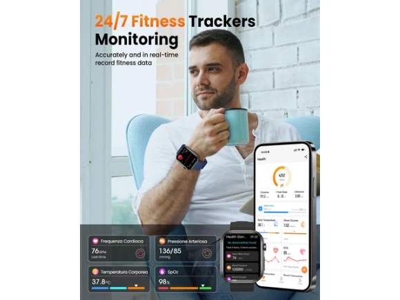 Smartwatch with 1.96-inch AMOLED display — Smart Watch, Generic Logic, Inc.