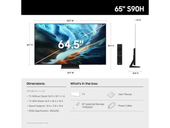 65-Inch 4K OLED Television — Smart TV, Samsung