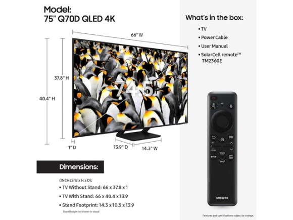 75 inch Class QLED Television — Smart TV, Samsung