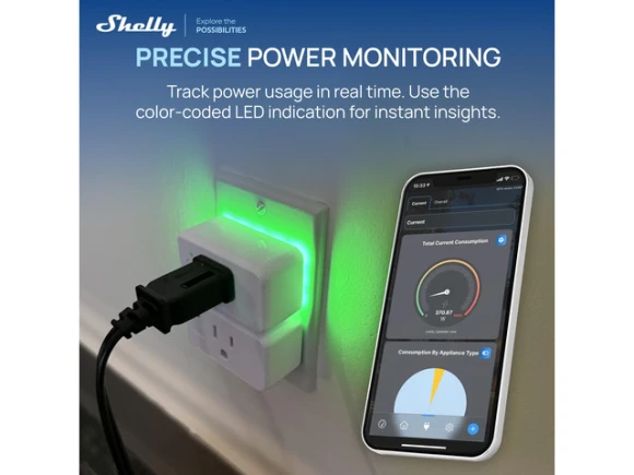Gen4 Smart Home Plug, White, 4 Pack — Smart Plug, Shelly