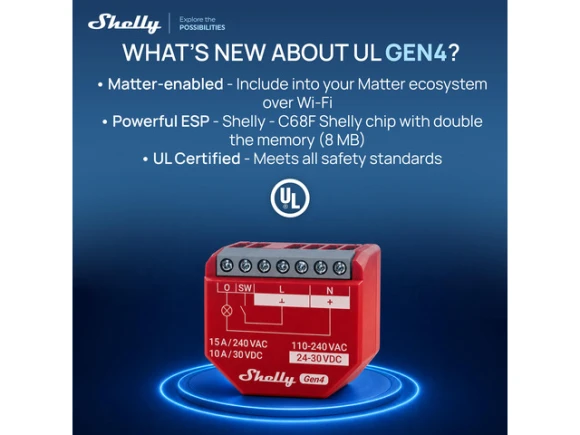 Gen4 Smart Relay Switch, 4-Pack — Smart Switch, Shelly
