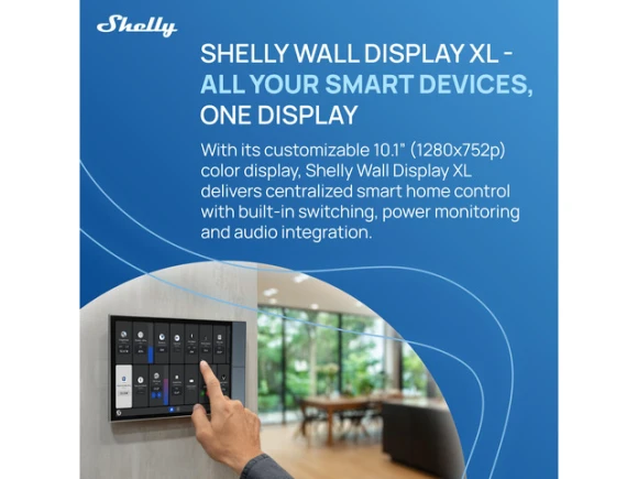 In-wall Smart Home Control Panel, Silver — Smart Switch, Shelly