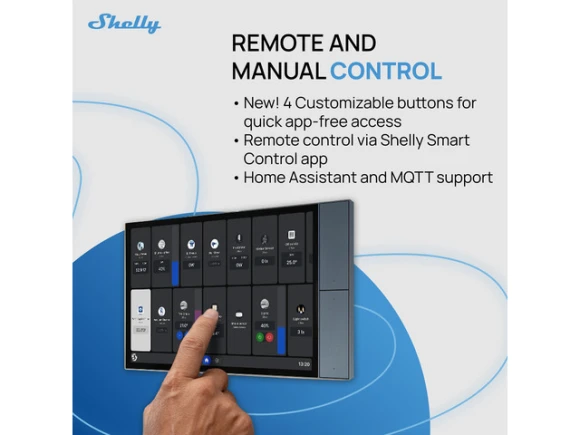 In-wall Smart Home Control Panel, Silver — Smart Switch, Shelly