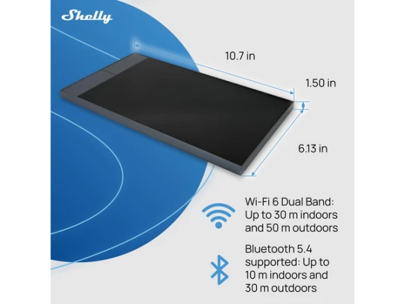 In-wall Smart Home Control Panel, Silver — Smart Switch, Shelly