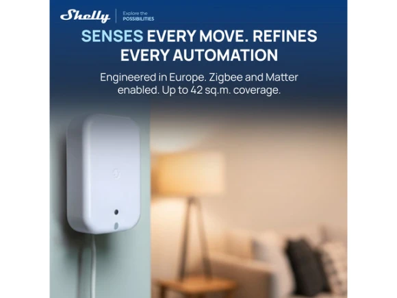 White mmWave Presence Sensor — Motion Sensor, Shelly