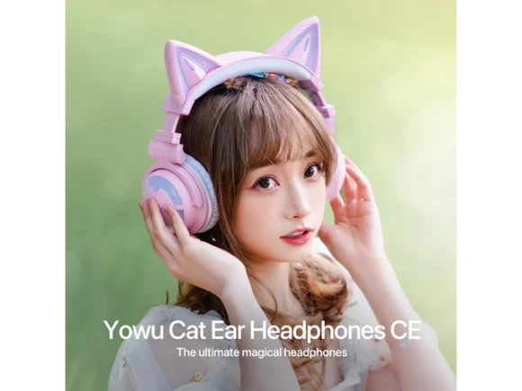Pink Headphones — Wireless Earbuds, YOWU