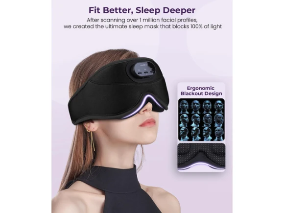 Sleep Headphones with an Eye Mask — Wireless Earbuds, Generic Logic, Inc.
