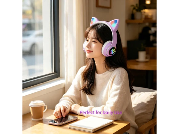 Foldable LED Over-Ear Headphones — Wireless Earbuds, Generic Logic, Inc.