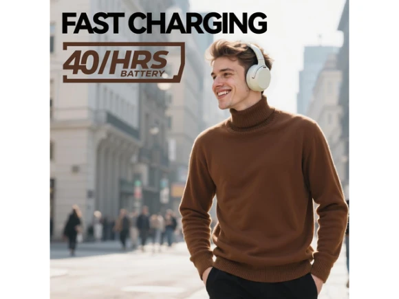 White Over-Ear Headphones — Wireless Earbuds, Generic Logic, Inc.