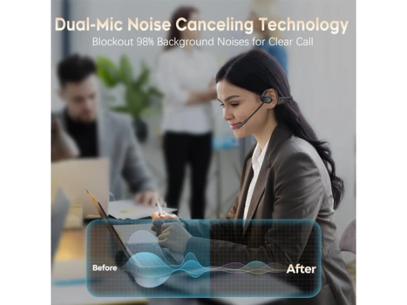 Open-Ear Bluetooth Headphones with Microphone — Wireless Earbuds, Generic Logic, Inc.
