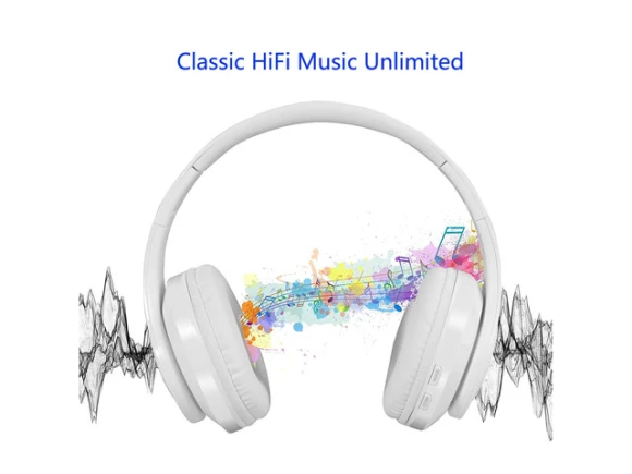 Over-ear Bluetooth Headphones with Colorful LED Backlighting — Wireless Earbuds, Generic Logic, Inc.