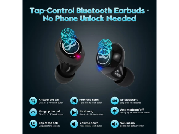 Black Wireless Earbuds for Children — Wireless Earbuds, Generic Logic, Inc.