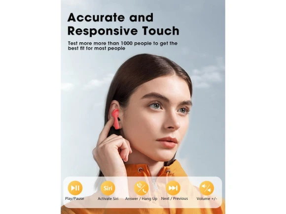 Red Wireless Earbuds — Wireless Earbuds, Generic Logic, Inc.